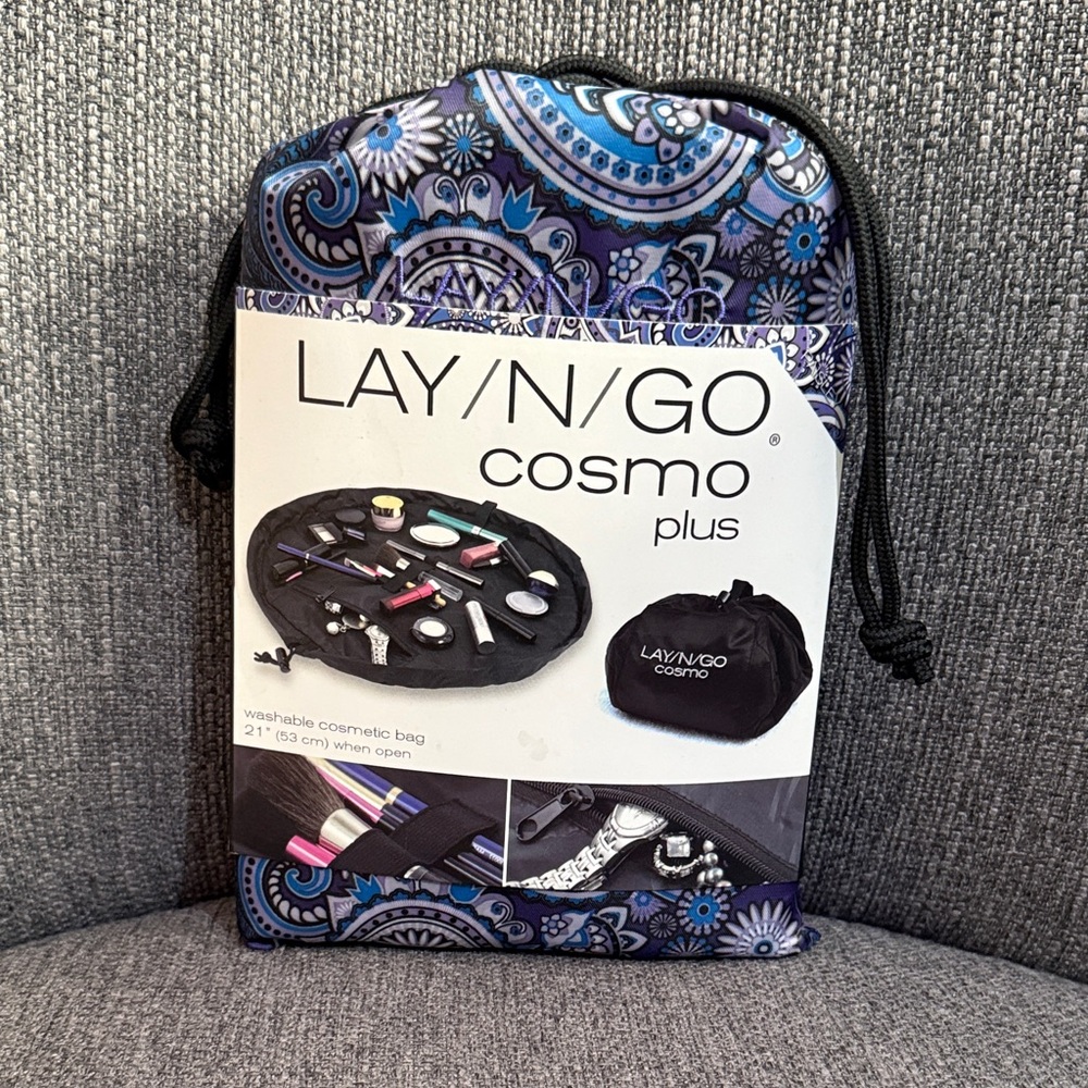 New Lay-n-Go Cosmo Plus Washable Cosmetic Bag 21” Paisley